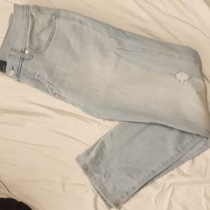 Gap Girlfriend Light Distressed Jeans